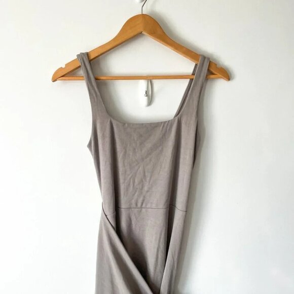 Aritzia  Wilfred Saturn Wrap Midi Dress Grey Size Small - Picture 5 of 8